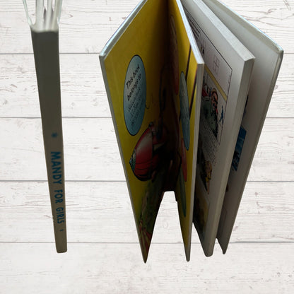 Mandy for Girls 1983 annual  spine detail  On a white background.