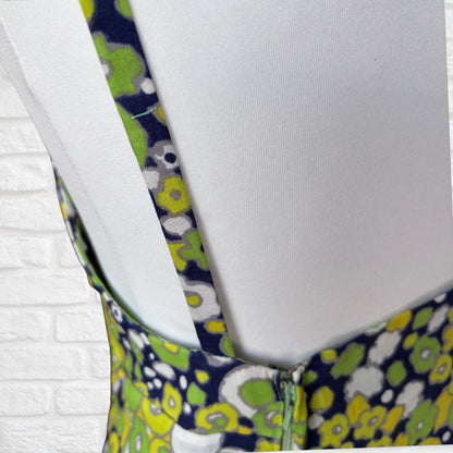 Close-up of a floral-patterned garment with a white background