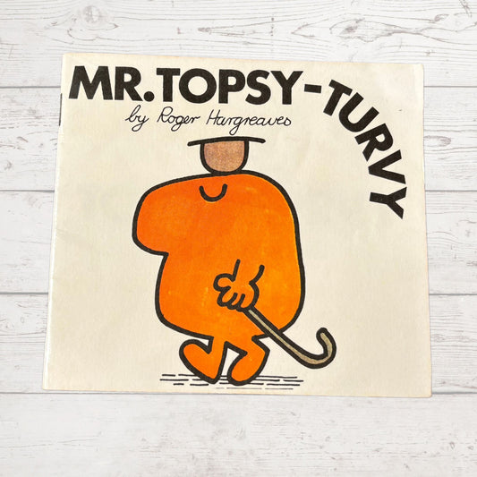 Mr. Topsy - Turvy by Roger Hargreaves. Original 1970s The Mr Men series. 1972 edition. Great gift idea