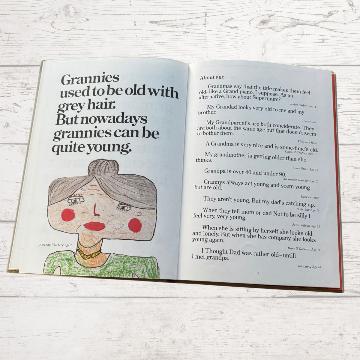 Grandmas and Grandpas. A 1980s Vintage Gift Book written and illustrated by Children.Great Gift Idea