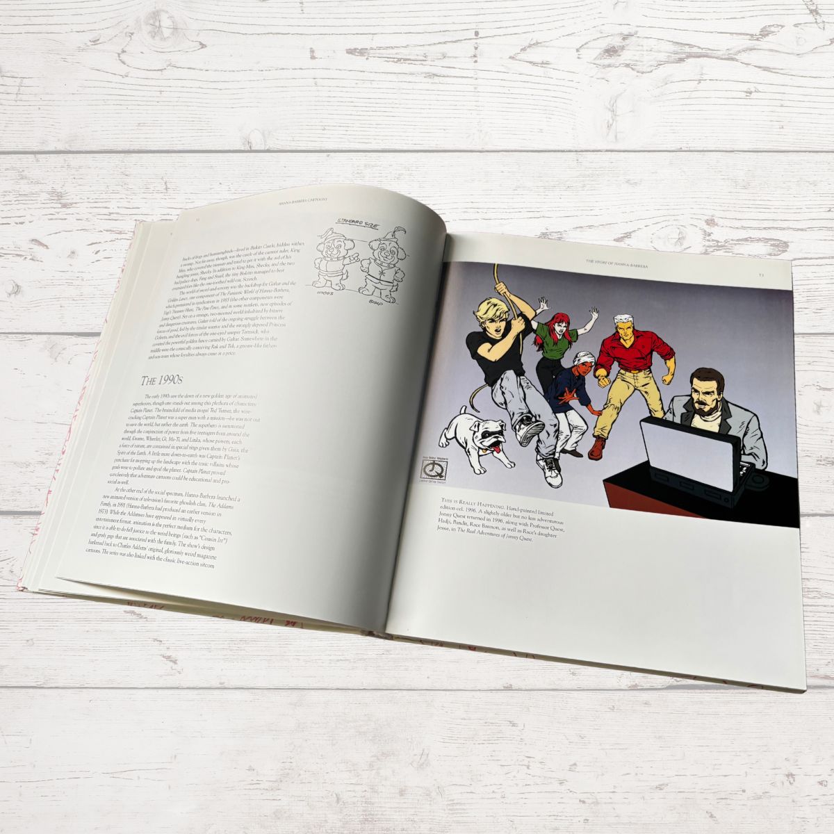 Colourful illustrations in an open book - Bristol Betty Vintage