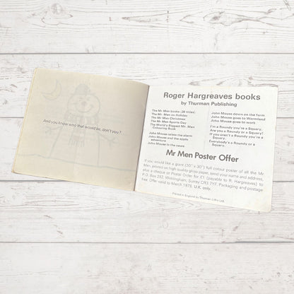 Mr. Snow by Roger Hargreaves. Original 1970s The Mr Men series. 1971 edition. Great gift idea