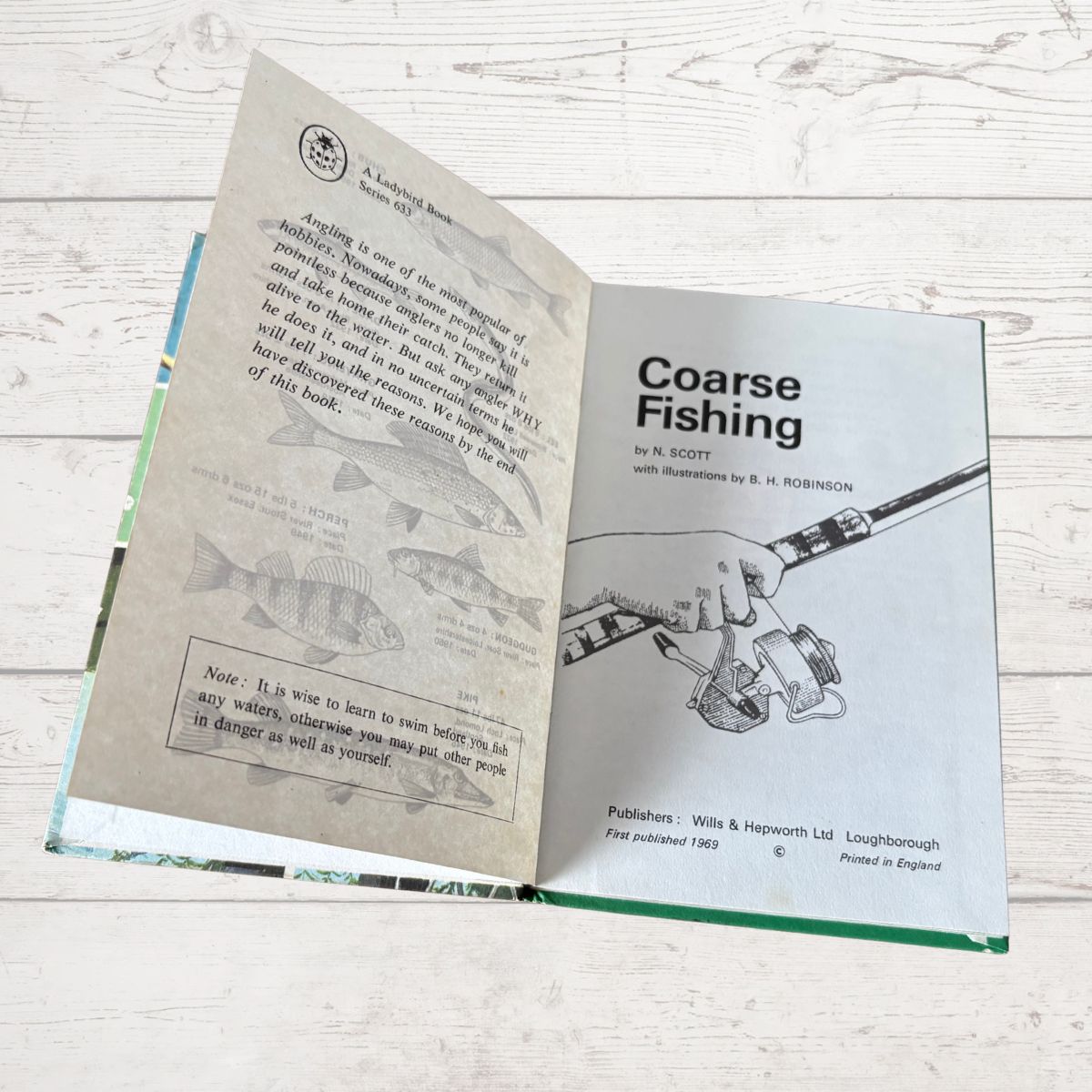 Coarse Fishing. 1970s Vintage Ladybird Book. Series 633. Great Gift Idea