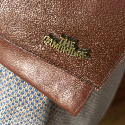 Vintage Brown Leather Envelope Bag with Detachable Chain Strap. The Cambridge Bag