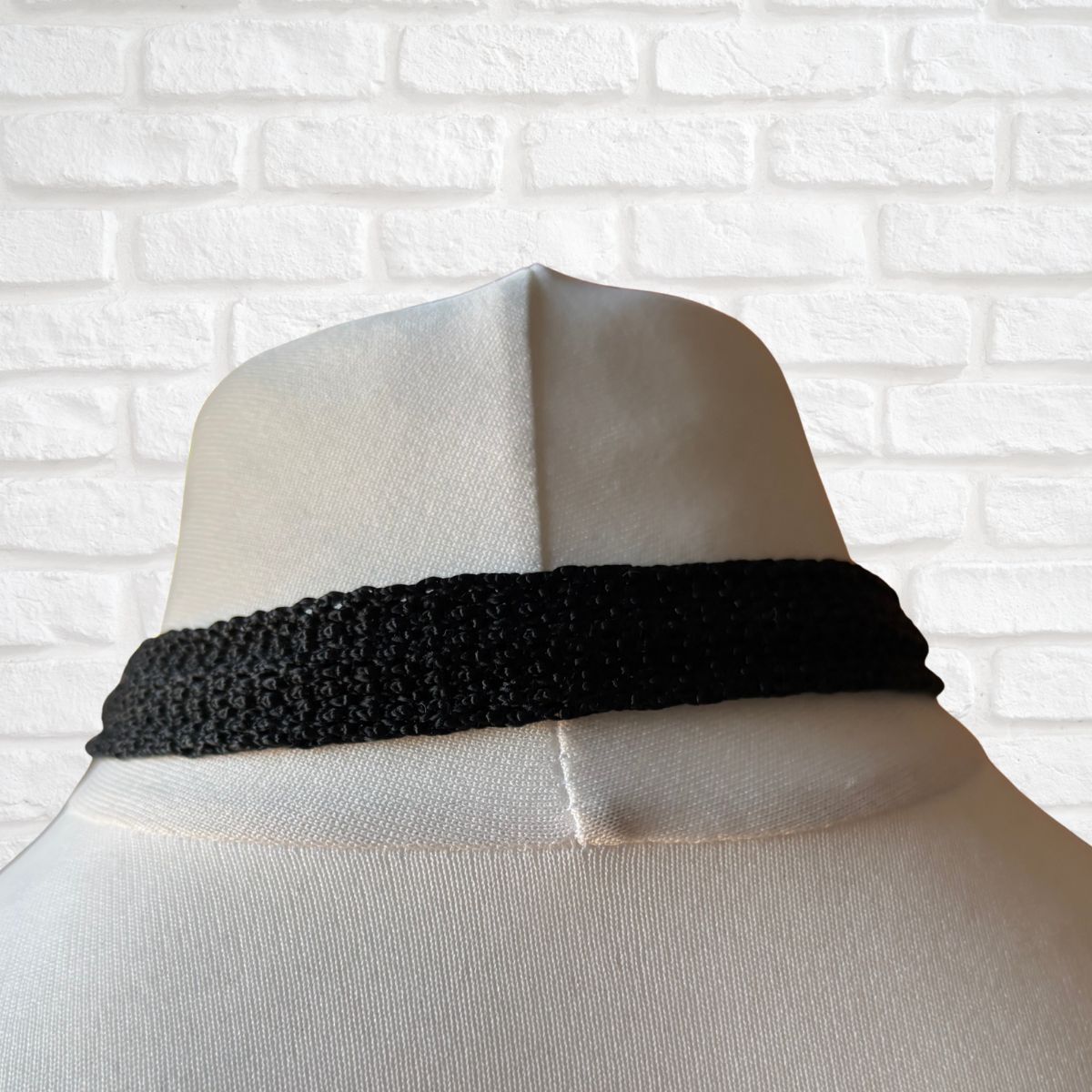 Black Knitted Square-Ended Vintage Mod Style Tie