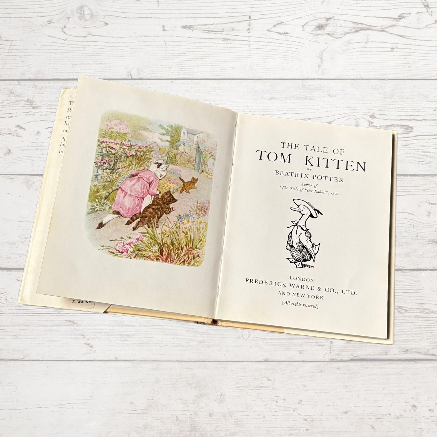 The Tale of Tom Kitten. Vintage Beatrix Potter book. 1978 edition