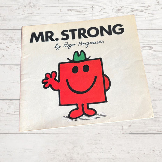 Mr. Strong by Roger Hargreaves. Original 1970s The Mr Men series. 1976 edition