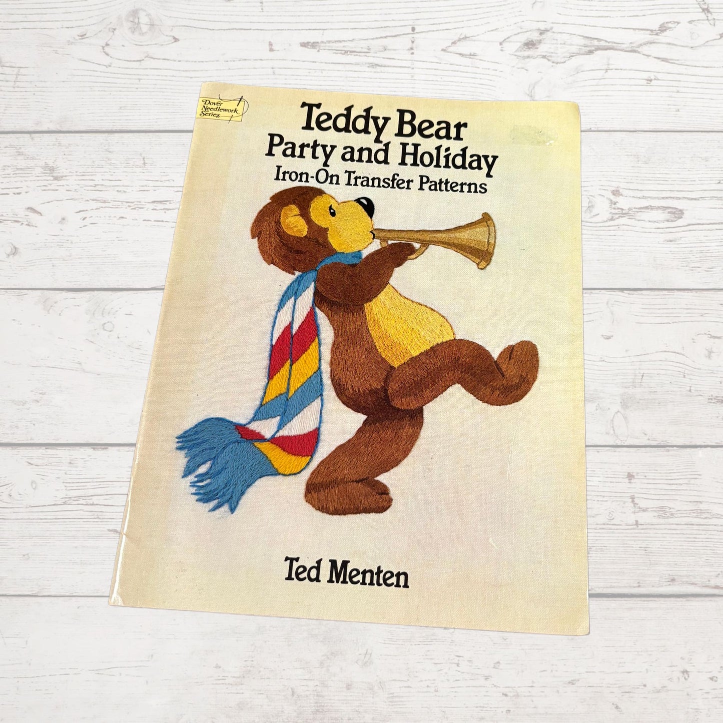 Vintage Dover Needlework Series Book. Teddy Bear Party and Holiday Iron- On Transfer Patterns