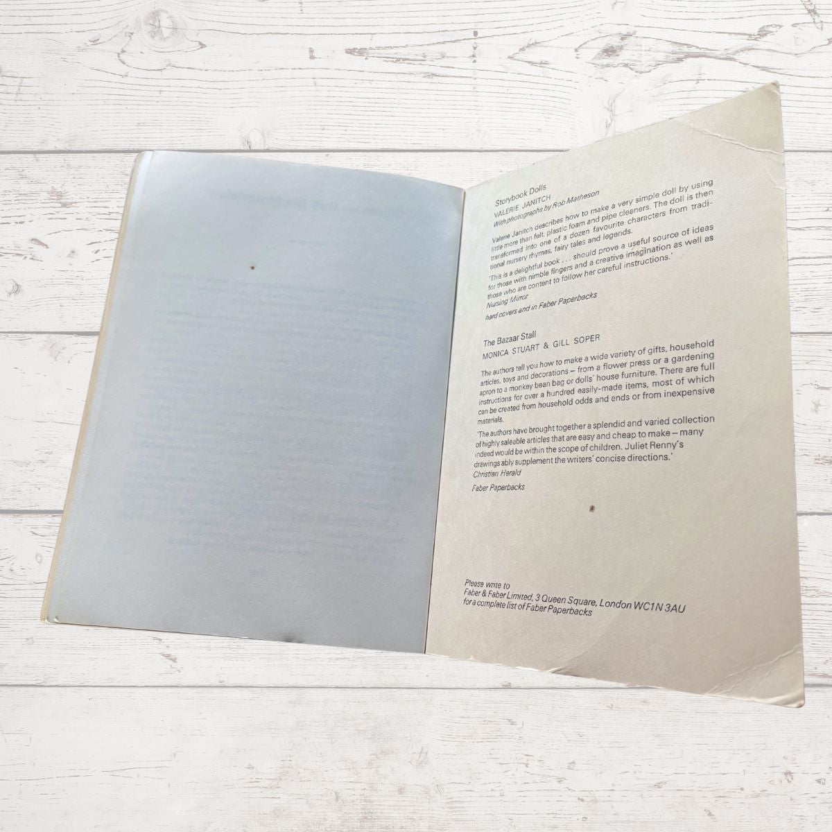 Dolls for Sale by Valerie Janitch. A Vintage Doll Making Book