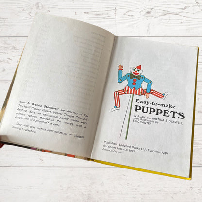 Easy to Make Puppets.Vintage 1970s Ladybird Book. Series 633. Great Gift Idea