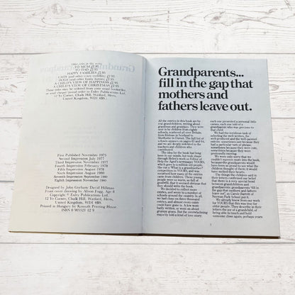 Grandmas and Grandpas. A 1980s Vintage Gift Book written and illustrated by Children.Great Gift Idea