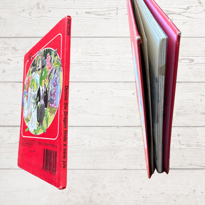 Dennis the Dragon finds a new job. 1980s Vintage Ladybird Book.Great gift idea