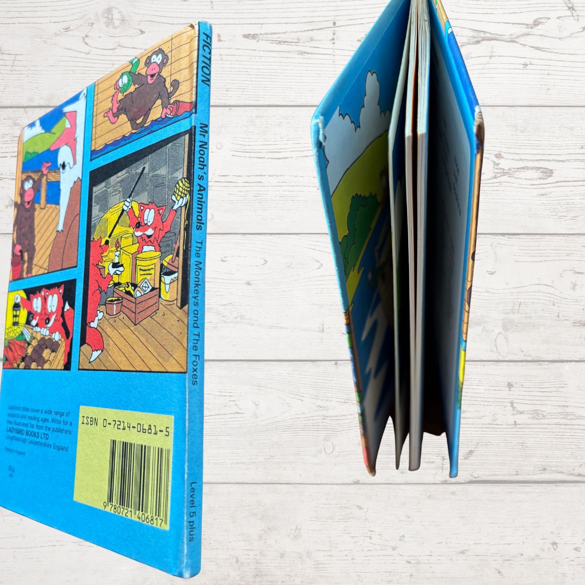 Mr. Noah’s Animals. The Monkeys and The Foxes. 1980s Vintage Ladybird Book. Series 815.