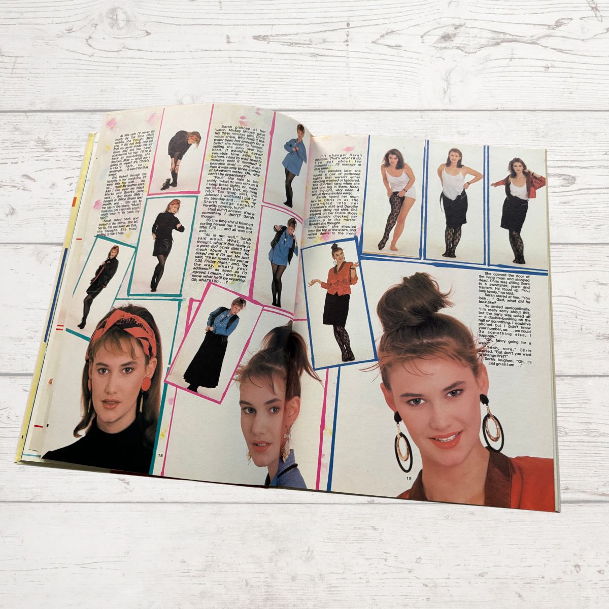 Jackie 1988 Vintage Annual open on a white background 