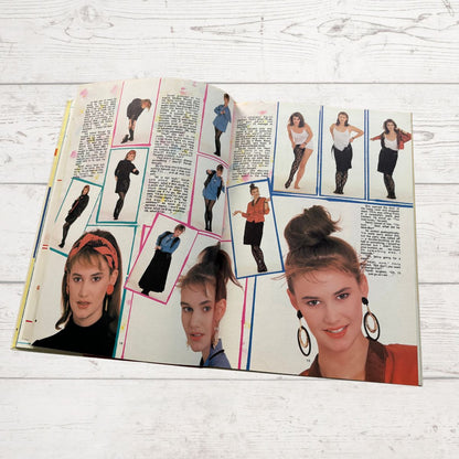 Jackie 1988 Vintage Annual open on a white background 