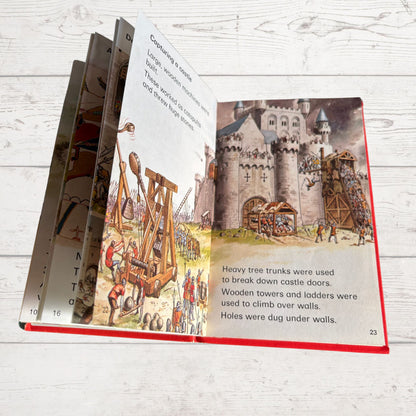 Vintage 1980s children’s book, Castles. A Ladybird Leader reading book. Series 737