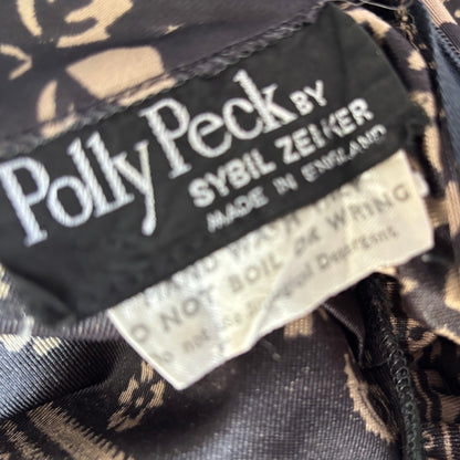 Black & Gold Medieval Style 70s Vintage Maxi Dress by Sybil Zelker at Polly Peck . Approx UK 10