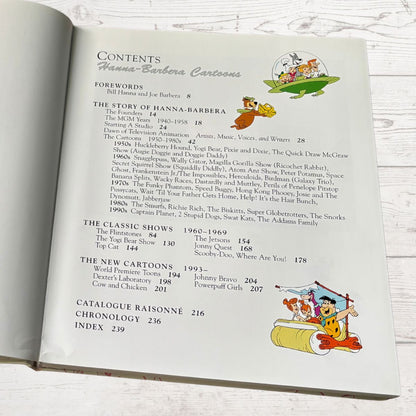 Contents list for Hanna Barbera cartoon book 
