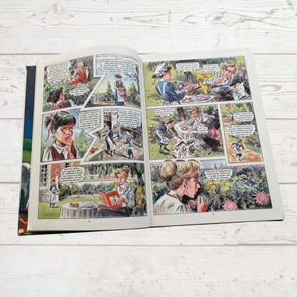 Vintage 1986 Mandy for Girls annual comic story on a white backgroun