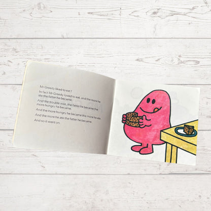 Mr.Greedy by Roger Hargreaves. Original 1970s The Mr Men series. 1971 edition. Great gift idea