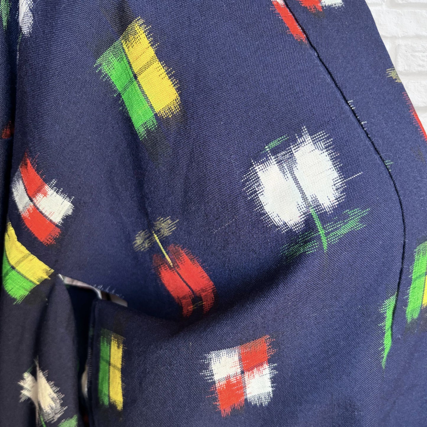 Vintage Geometric Floral Kimono Jacket in Bold Colours. Approx UK size 16-22