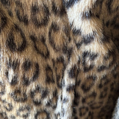 Vintage 1970s Leopard Print Astraka Faux Fur Coat – Made in England. Approx UK size 10-12