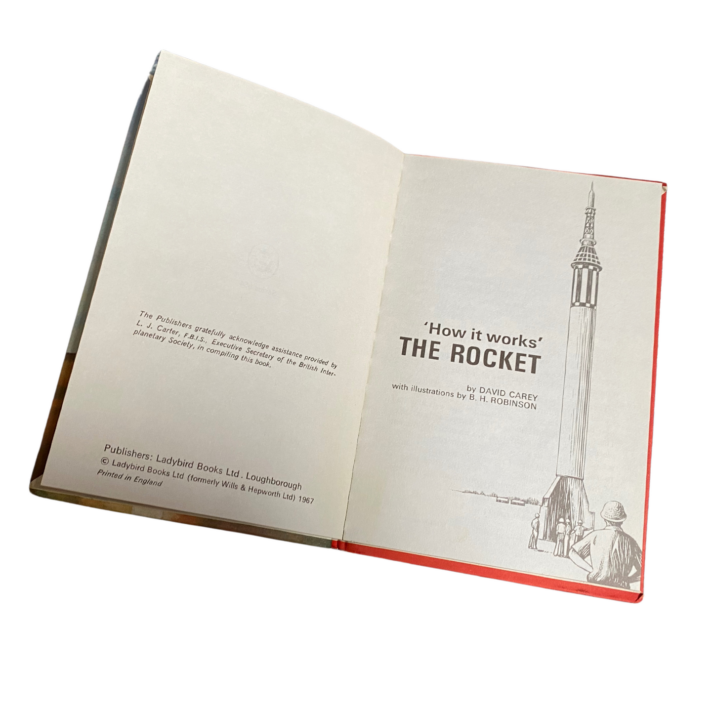 Vintage 1970s ladybird book, How it Works, The Rocket. Series 654