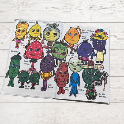 Colourfully illustrated childrens book on a white surface 