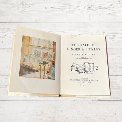 The Tale of Ginger and Pickles. Vintage Beatrix Potter book. 1971 edition