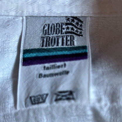 70s White Long Sleeved Cotton Vintage Shirt. Approx UK size M (men) 12 -14 (women)