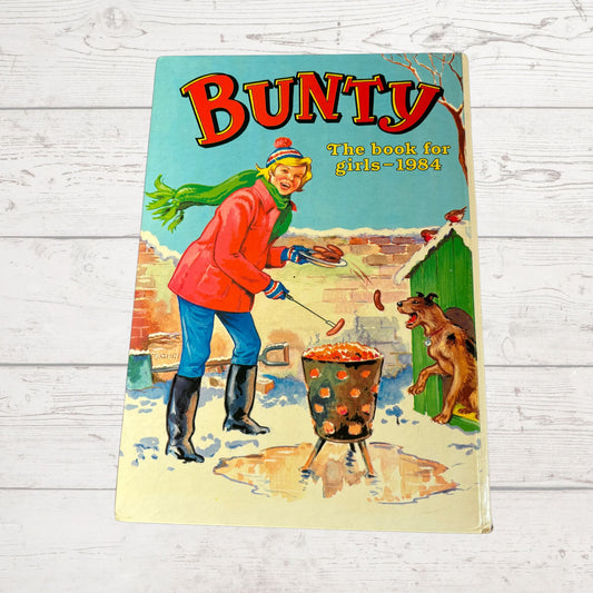 Vintage Bunty For Girls Annual 1984, full of fiction, activities, cute animals and fun. Great gift idea