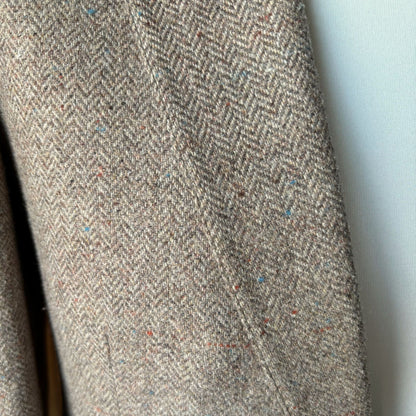 Vintage 1970s Centaur, British Made Herringbone Weave Wool Blend Blazer . Approx UK size M- L ( mens)