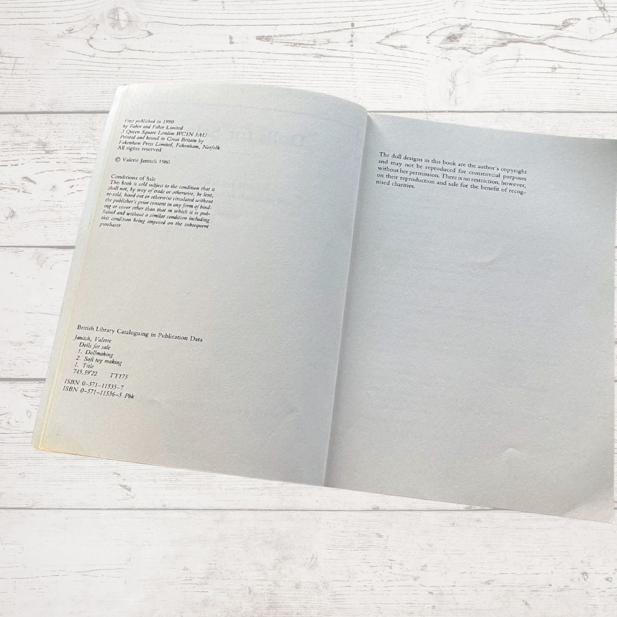 Dolls for Sale by Valerie Janitch. A Vintage Doll Making Book