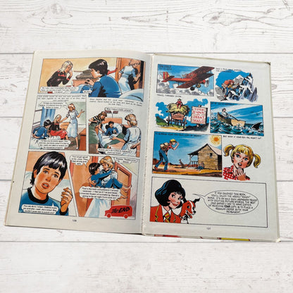 Mandy for Girls 1983 annual  open on the comic story page  On a white background