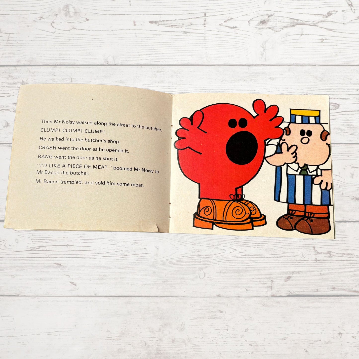 Mr. Noisy by Roger Hargreaves. Original 1970s The Mr Men series. 1976 edition.Great gift idea