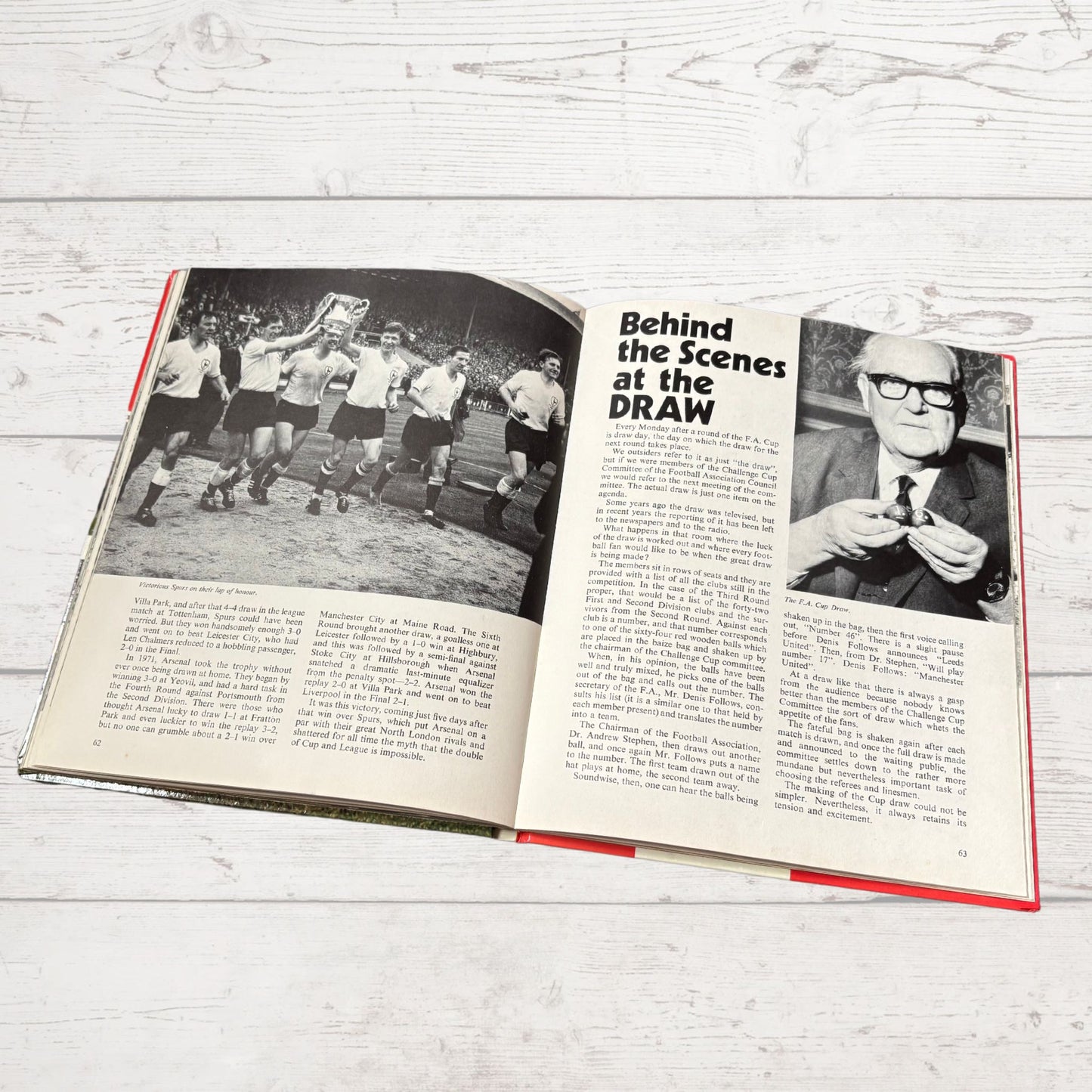 Vintage Football Book: Kenneth Wolstenholme’s FA Cup Centenary Gift Book 1872 - 1972. Great nostalgic Gift Idea