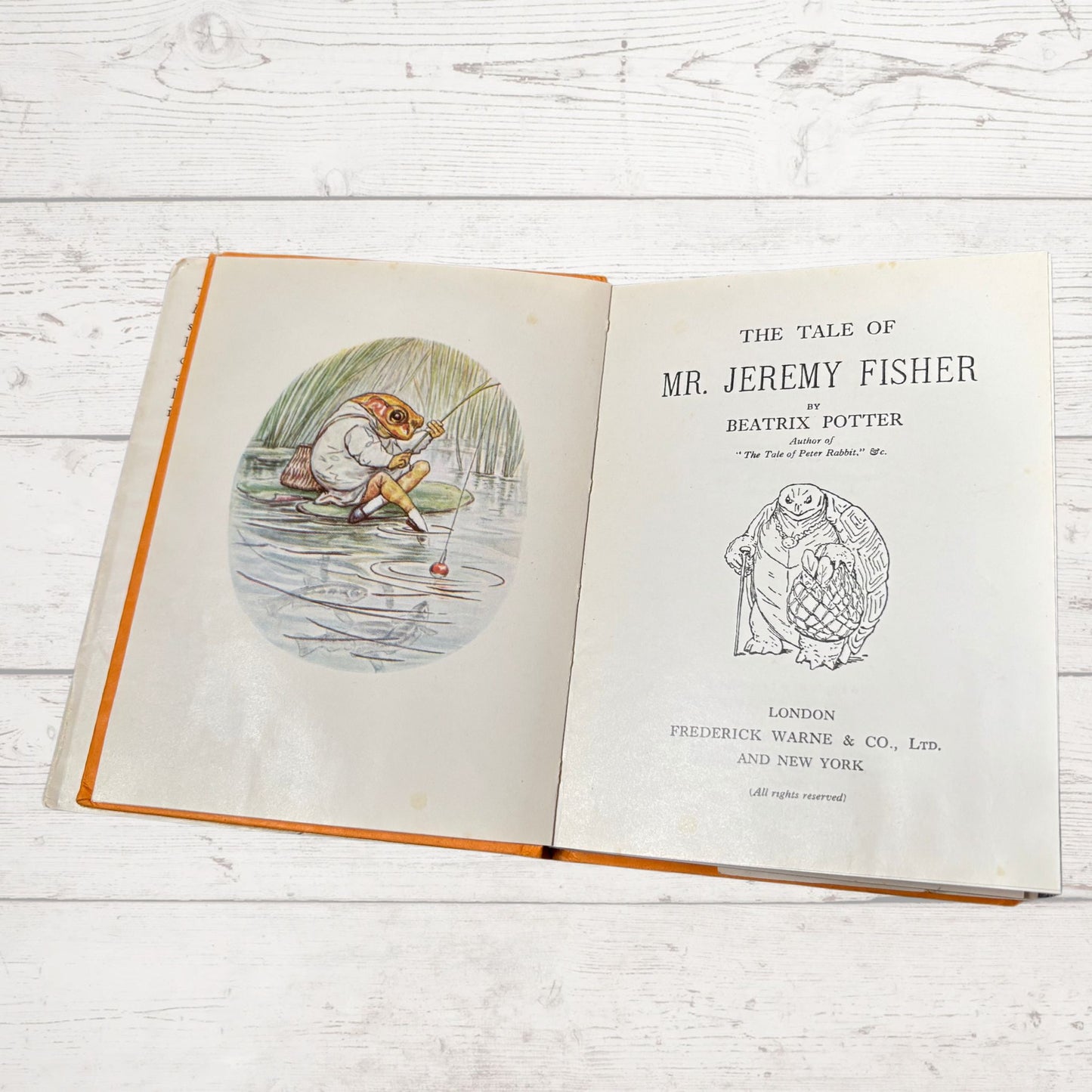 The Tale of Mr. Jeremy Fisher. Vintage Beatrix Potter book. 1971 edition