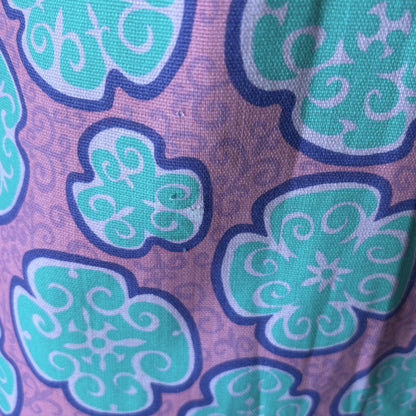 60s Pink and Turquoise Short Sleeves Vintage Scooter Dress. Approx UK size 8- 10