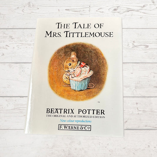 The Tale of Mrs Tittlemouse.Vintage Beatrix Potter Book. 1989 edition. Great Gift Idea