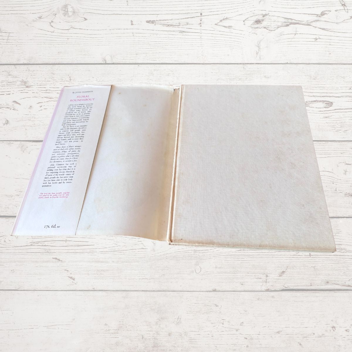 Open book on a light wooden surface
