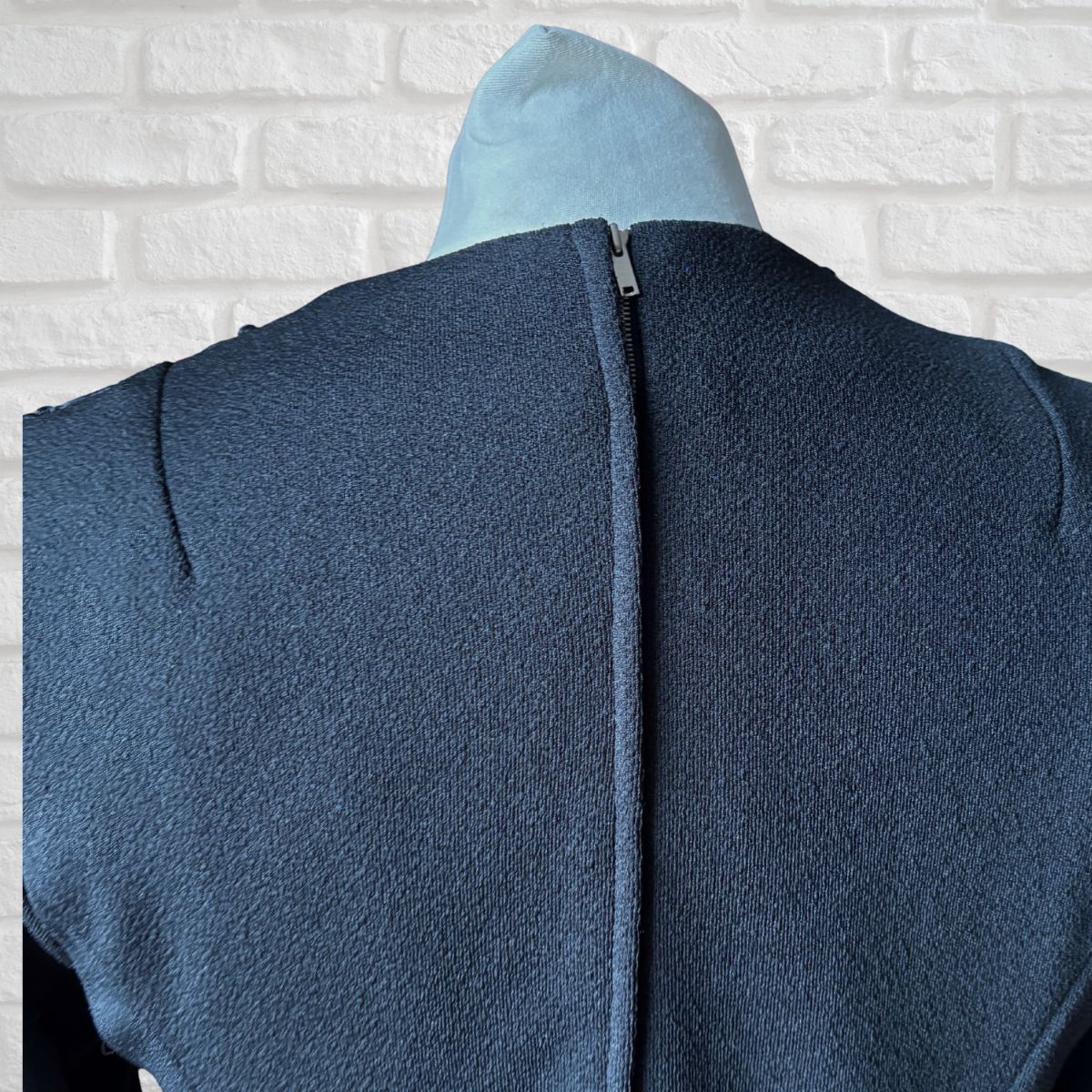 60s Long Sleeved Mod Style Vintage Black Mini Dress. Approx UK Size 10