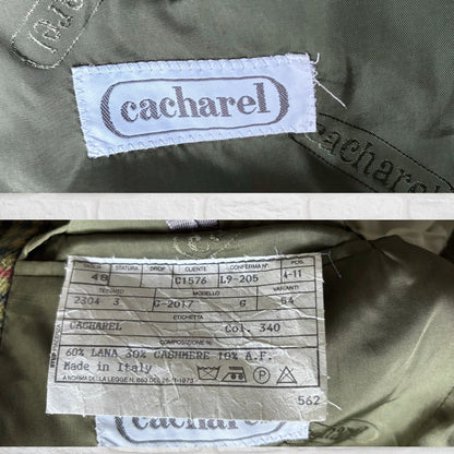 Classic Vintage Cacharel Checked Wool Italian made Blazer . Approx UK size M- L
