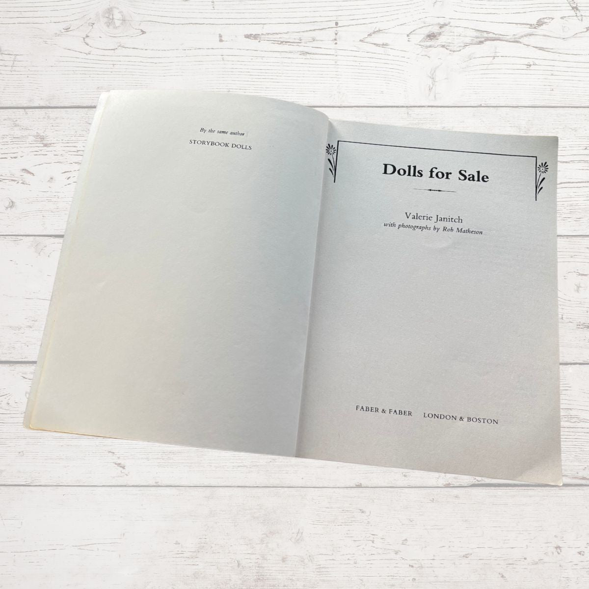 Dolls for Sale by Valerie Janitch. A Vintage Doll Making Book