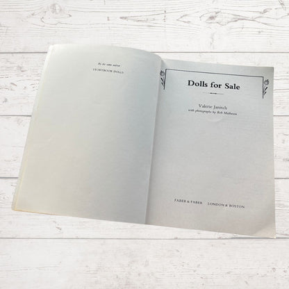 Dolls for Sale by Valerie Janitch. A Vintage Doll Making Book