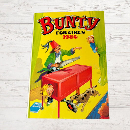 Vintage Bunty For Girls Annual 1986 , full of fiction, activities, cute animals and fun. Great gift idea