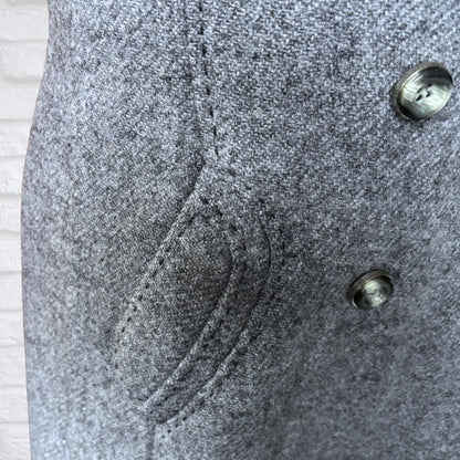 Close up of stitching on the coat pocket 