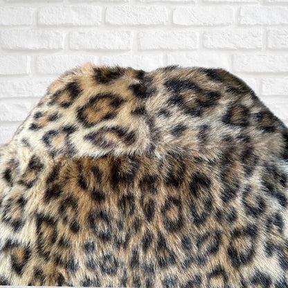 Vintage 1970s Leopard Print Astraka Faux Fur Coat – Made in England. Approx UK size 10-12