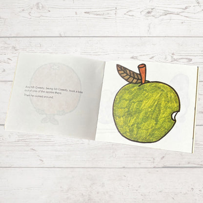 Mr.Greedy by Roger Hargreaves. Original 1970s The Mr Men series. 1971 edition. Great gift idea