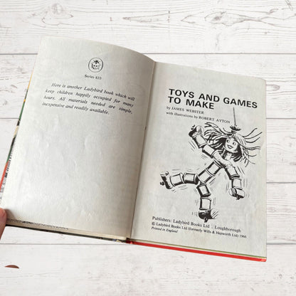 The Ladybird Book of Toys and Games to Make.Vintage Book. Series 633. Great Gift