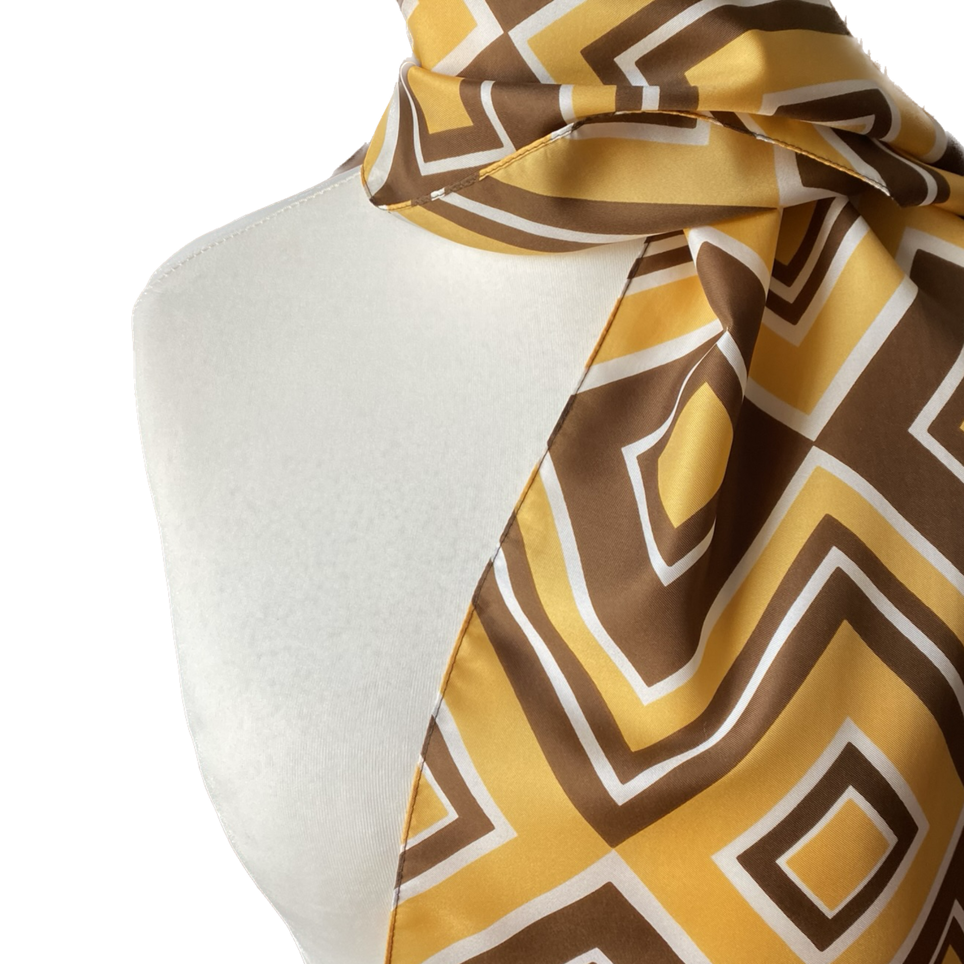 Eye-catching geometric print scarf - Stand out with this unique pattern.
